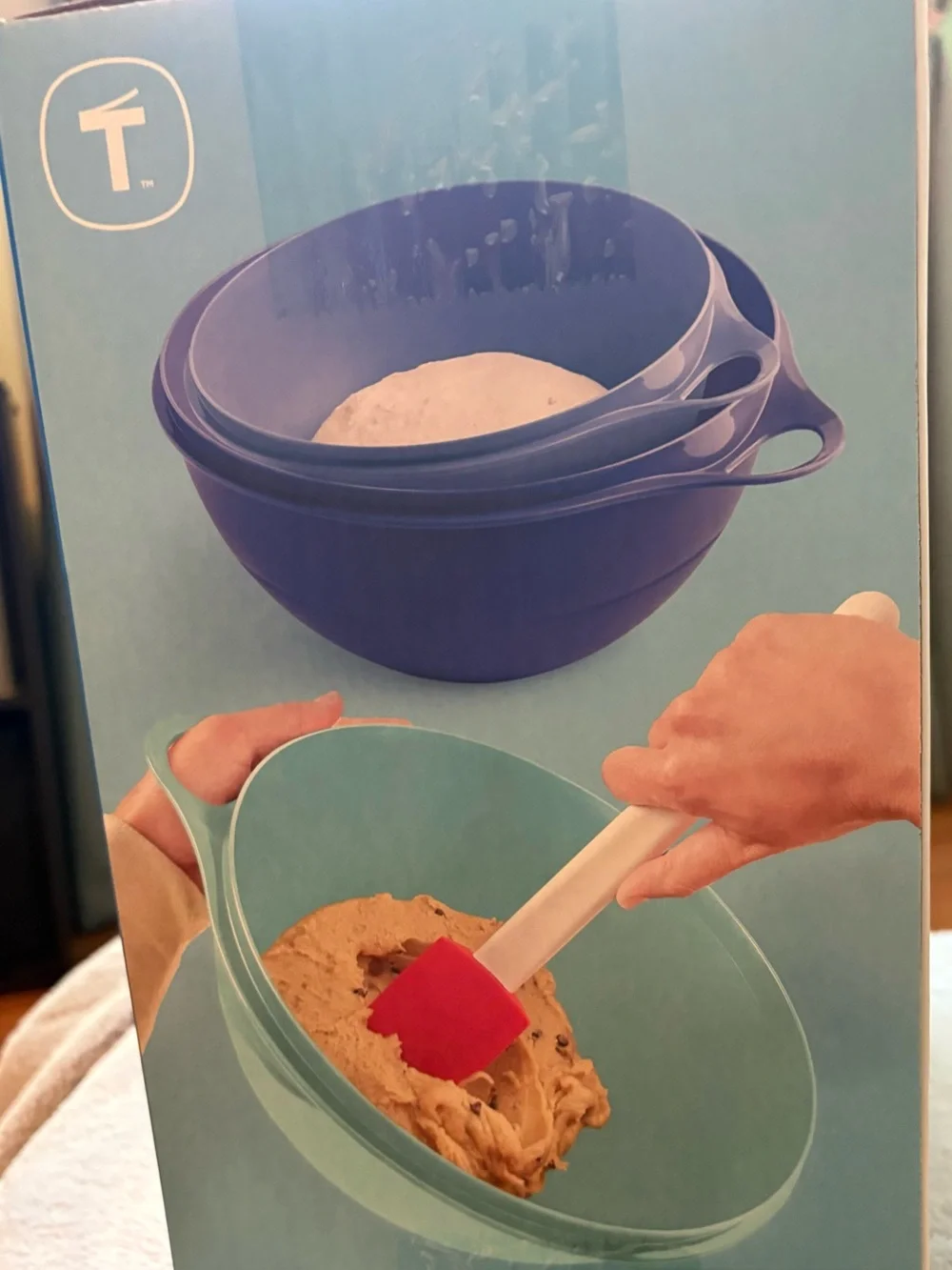 Tupperware Thatsa Bowl Set - Teal & Blue Stackable Bowls